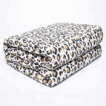 5/10/12/15/20/25 lbs Weighted Blanket Leopard Printed Gravity Throw Blankets Cotton